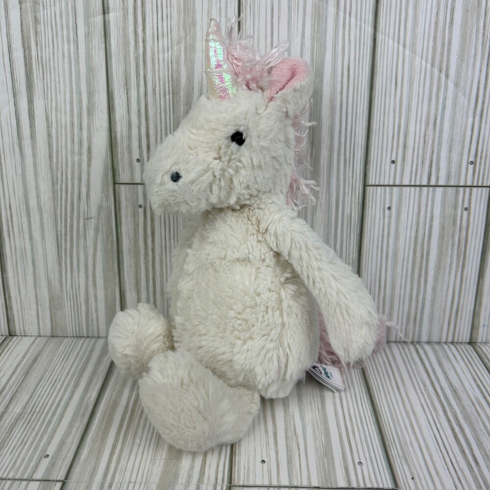 Jellycat Bashful Unicorn Soft Plush White Pink Stuffed Animal Small Toy 6"